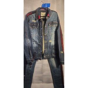 Smugglers Moon Jeans Mens Set Sequin Red/Black NWT Size 38/40 Jacket XXL
